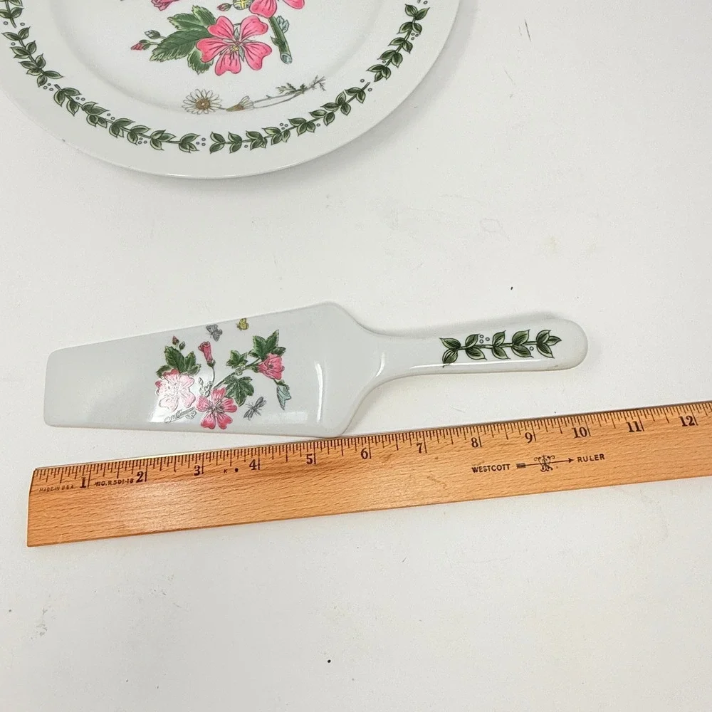 Andrea by Sadek‎ Plate & Cake Server Set, Floral Botanical Japan Decor
